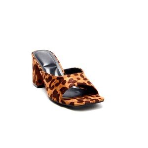 Wild Diva Brown Mules with Block Heel